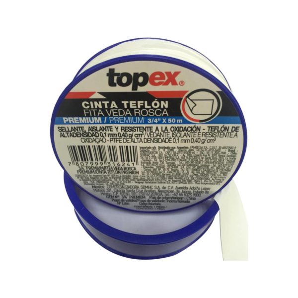 Cinta Teflón Premium 34'' x 50m   Topex - Imagen 2