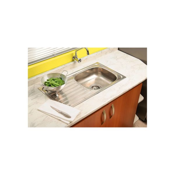 Lavadero de Cocina Acero Inoxidable 1 Poza con Escurridor 75x40cm - Imagen 2