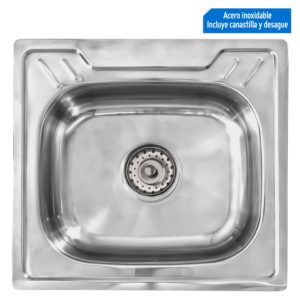 Lavadero de Cocina Acero Inoxidable 1 Poza 47x43cm