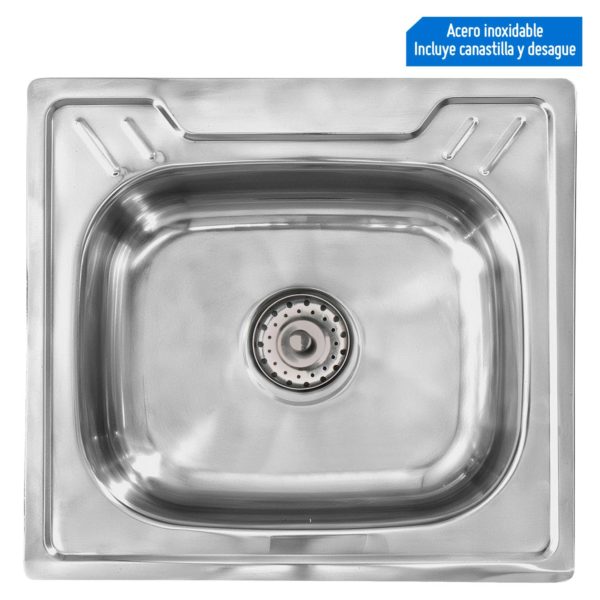 Lavadero de Cocina Acero Inoxidable 1 Poza 47x43cm