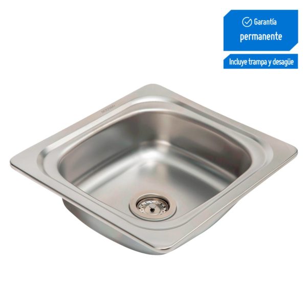 Lavadero de Cocina Record Acero Inoxidable 1 Poza Toronto 51.5x46.5cm