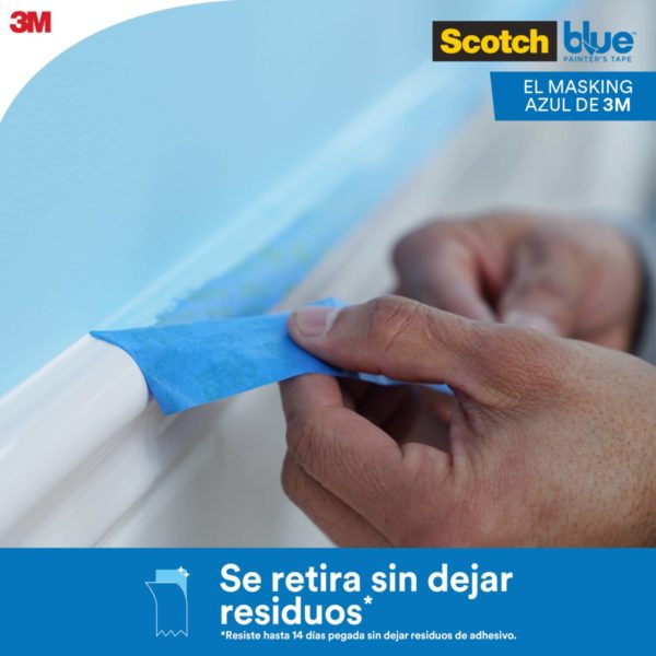 Cinta Masking Tape Azul 3M, 24 mm x 54,8 m  3M - Imagen 3