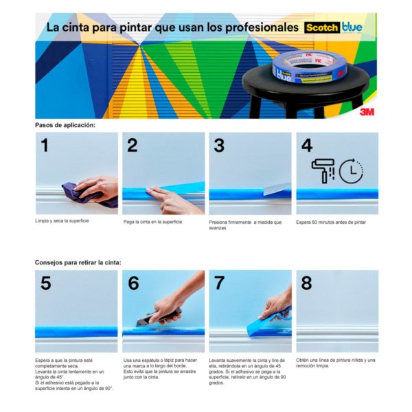 Masking Azul 3M 1.5'' x 60 yds  3M - Imagen 4