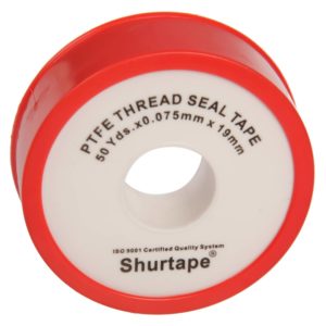 Pack 5 Cinta Teflón Rojo 0.075mm x 19mm  Shurtape