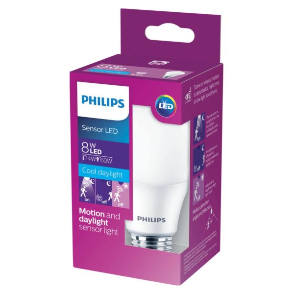 Foco Led con Sensor 8W E27 Luz Fría - Imagen 2
