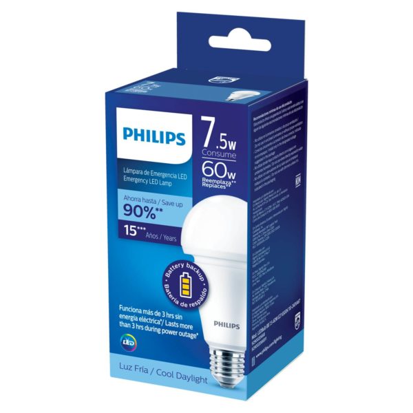 Foco Led Emergencia 7.5W E27 Luz Fría - Imagen 2