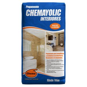 Pegamento en Polvo Chemayolic para Enchapes Gris 25kg  Chema