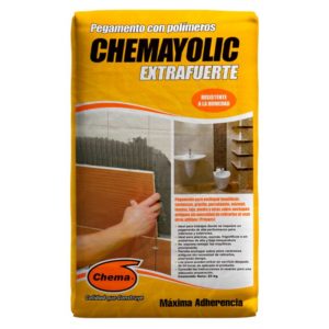 Pegamento en Polvo Chemayolic Gris Extrafuerte 25kg  Chema