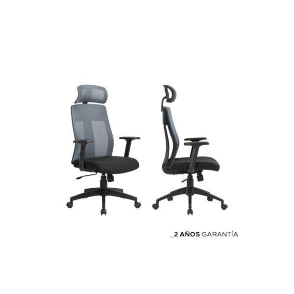 Silla de Oficina Telma NegroGris  Ziyaz
