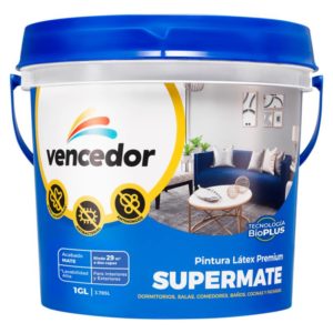 Pintura Supermate Antibacterial Blanco Decorativo 1 Gl