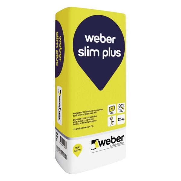 Pegamento Slim Plus Grandes Formatos 25kg   Weber